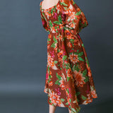LET IT HAPPEN WOVEN ORGNZA MIDI DRESS