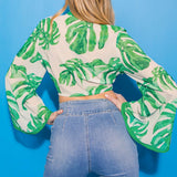 EYES ON PARADISE FLORAL WOVEN TOP