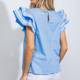 NICE AS CAN BE WOVEN TOP