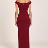 Bordeaux Allure gown, illustrative generated back view; full back construction approximated