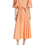 BROMELIA DRESS IN HOT PEACH