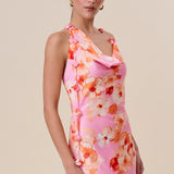 Blush Petals Halter Maxi Dress