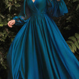 Cinderella Divine CD243 Long Sleeve A-Line Dress