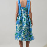 Bluebird Garden Bow Midi Dress