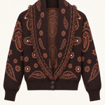 Colette Chocolate Paisley Cardigan product view