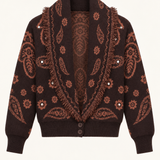 Colette Chocolate Paisley Cardigan product view