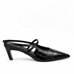 Connie Embossed Crocodile Heels