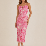 Magnolia Bloom Midi Dress