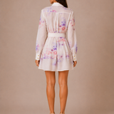 The Lavandière Belted Shirt Dress