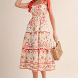 Coral Cove Midi Dress