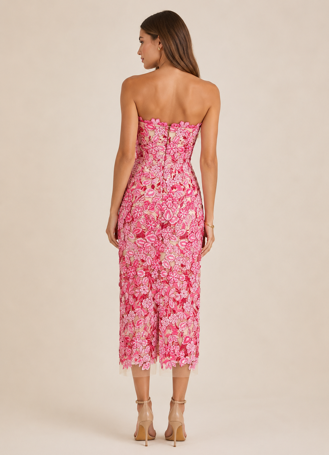 Magnolia Bloom Midi Dress