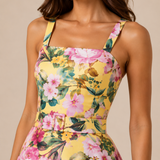 Eleanor Belted Floral Midi Dress