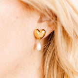 Dani Dangle Heart Earrings