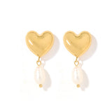 Dani Dangle Heart Earrings