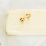 Dani Dangle Heart Earrings