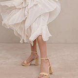 Hamptons Raffia Platform Heel