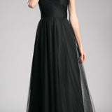 Ladivine ET320 Illusion V-Neck and Back Long Formal Dress Sleeveless