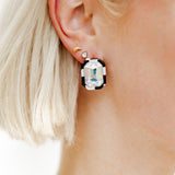 Eva Statement Earring - Black & White