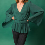 HELLO SWEETHEART PLEATED TOP