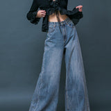 DARING TREND WASHED DENIM PANTS
