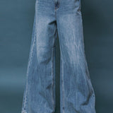 DARING TREND WASHED DENIM PANTS