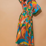 FOCUSED ON PRIORITIES WOVEN MIDI DRESS