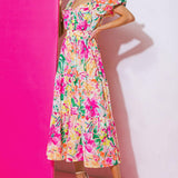 IT STARTS NOW WOVEN MIDI DRESS