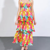 VISIONS FROM THE MEADOW WOVEN MIDI DRESS