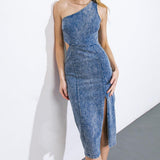 FAMILIAR PATTERNS DENIM DRESS