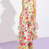 DEL REY HIGH RISE WOVEN MAXI DRESS