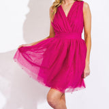 FOREVER REMEMBERED MESH MINI DRESS
