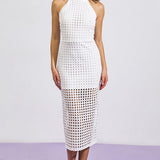 THANKFUL SOUL WOVEN MIDI DRESS