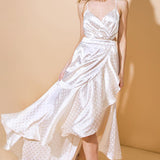 POETRY OF THE HEART WOVEN MIDI DRESS