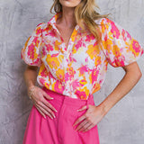 EFFORTLESS OUTLOOK WOVEN TOP