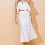 SUNSET STROLL WOVEN TWILL TOP AND SKIRT SET