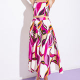 COCKTAIL CLUB WOVEN TWILL TOP AND SKIRT