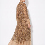 Fauve Atelier Leopard Maxi Dress — back view