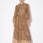 Fauve Atelier Leopard Maxi Dress — front view