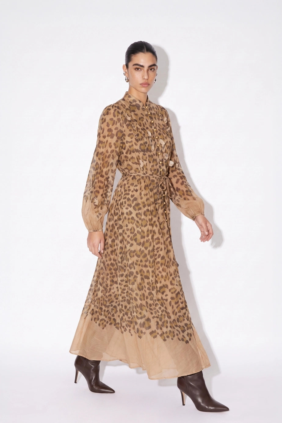 Fauve Atelier Leopard Maxi Dress — movement view
