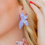 Fern Statement Earrings - Lavender Haze