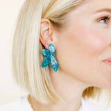 Fern Statement Earrings - Mystic Lagoon