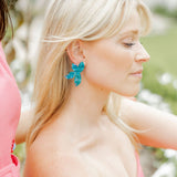 Fern Statement Earrings - Mystic Lagoon