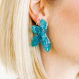 Fern Statement Earrings - Mystic Lagoon
