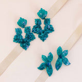 Fern Statement Earrings - Mystic Lagoon