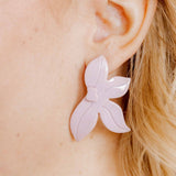 Fern Statement Earrings - Vintage Rose