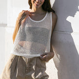LOST IN THE WAVES WOVEN TANK TOP