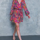 PICKING DAISIES PLUM WOVEN MINI DRESS