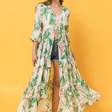 EASY DAYS FLORAL MAXI KIMONO TOP