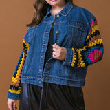 FESTIVAL WEAVE WASHED DENIM JACKET