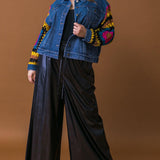 FESTIVAL WEAVE WASHED DENIM JACKET